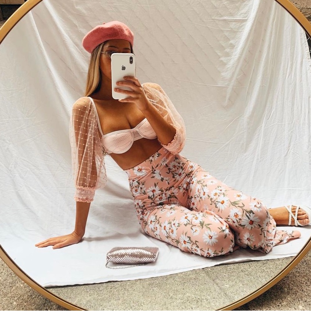 ZYA - DollsKill pink bra top XS